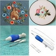 thumbnail image 4 of CoreLiving 100-Color Embroidery Floss Thread Kit with Punch Needle & Needle Threader, Complete Cross Stitch Supplies Set with Storage Case, Sewing & Needlepoint Tools for Adults DIY Bracelet Making, 4 of 9