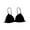 Black, variant on Women Bralette Triangle Cups Removable Padded Wire Free Pull On Closure