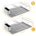 thumbnail image 2 of Imountek Dish Drying Rack Stainless Steel Kitchen Dish Rack with Drainboard Cutlery Holder, S, 2 of 10