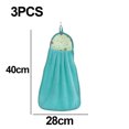 thumbnail image 2 of ENTASSER Hanging Kitchen Towel Cartoon Pure Cotton Thick Coral Fleece dish washing Clothgreen, 2 of 6