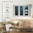 thumbnail image 5 of Elephant Stock Window To Moonlit Beach Wall Art - Horizontal Multi Panel Canvas - Living Room Wall Decor - Nature Multi Panel - Gray And Blue Decor - 57" x 36", 5 of 8