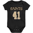thumbnail image 2 of Infant Alvin Kamara Black New Orleans Saints Mainliner Player Name & Number Bodysuit, 2 of 3