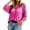 Hot Pink, variant on Crochet Top for Womens Lightweight Batwing Sleeve V-Neck Boho Hollow out Knit Sweater Casual Oversized Beach Cover up for Summer Black M