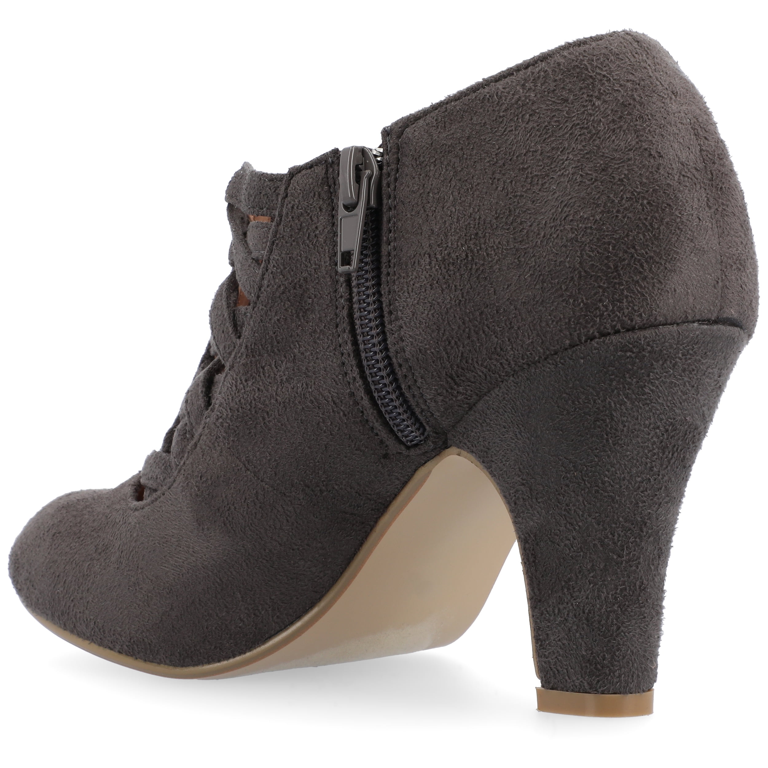 Journee Womens Piper Inside Zip Block Heel Booties, Widths Available