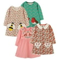 thumbnail image 6 of Bellafa 2-7T Little Girls Long-Sleeved Dresses Toddler Pink Cotton Dress Cartoons Fall Winter Christmas Dresses-Deer, 6 of 6