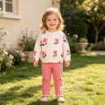 thumbnail image 6 of Wonitaaizi Baby Girl Clothes Toddler Fall Winter Outfits Girl Sweatshirt Pants Set 2Pcs Clothing Sets (18-24 Months,Pink), 6 of 7