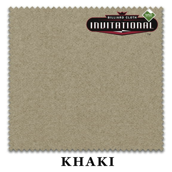 9' Championship Invitational Teflon Pool Billiard Table Felt Cloth - Khaki - Free Spots - AUTHORIZED DEALER
