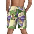 thumbnail image 4 of Uemuo Labrador Retriever Dog Pattern Mens Swim Trunks Quick Dry Board Shorts with Mesh Lining, Stretch Beach Shorts Quick Dry No-Chafing Board Shorts-3X-Large, 4 of 9
