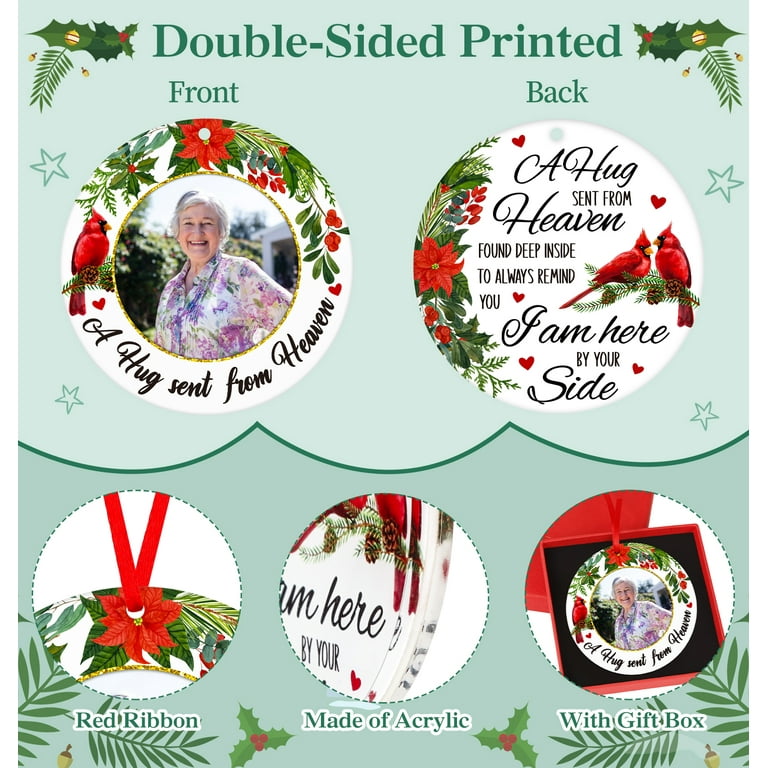 WaaHome Personalized Red Cardinal Christmas Ornament Picture Frame, Customizable Memorial Gift - Walmart.com waahome-personalized-red-cardinal-christmas-ornament-picture-frame-customizable-memorial-gift-walmart-com
