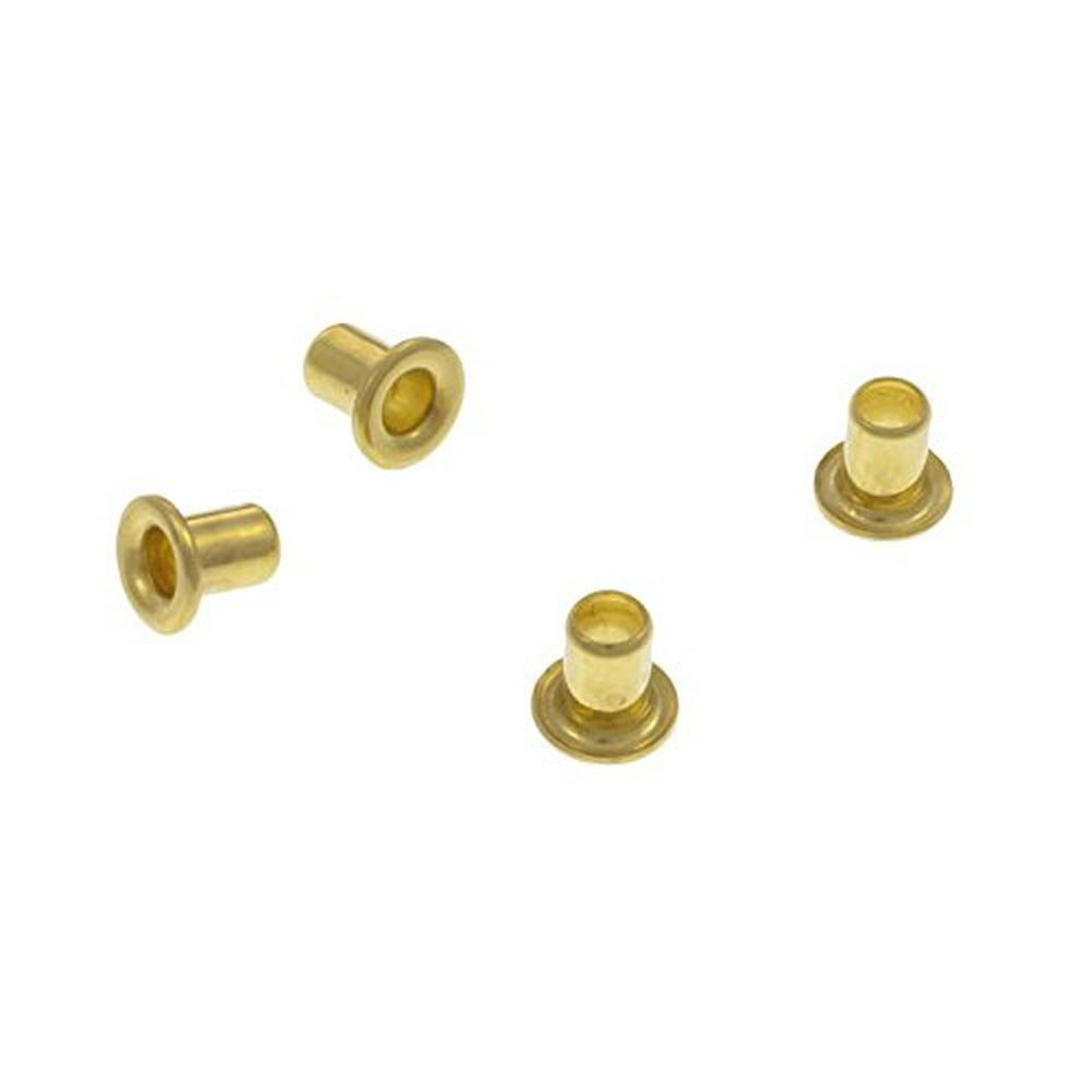 Eyelet Rivets 1/8" Brass (24Pcs), Use these 1/8 Brass Eyelet Rivets to