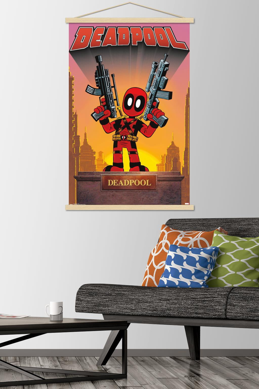 Marvel Comics - Deadpool - Statue Wall Poster with Magnetic Frame, 22.375" x 34"