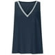 thumbnail image 5 of 2025 Camisetas sin mangas de lino para mujer con cuello en V profundo, sin mangas, informales, de verano, holgadas y con volantes, de poliéster, varias tallas para primavera/otoño, 5 of 6