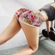 thumbnail image 3 of Gibobby Short Deportivo Cintura Strethcy Sport Mujeres Leggings Yoga High Stretch Printing Pantalones cortos Pantalones de yoga(Vino, M), 3 of 4