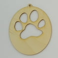thumbnail image 1 of Package Of 10, 3.5" X 4" X 1/8" Dog Paw Wood Ornament, 1 of 1
