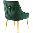 thumbnail image 4 of Modway Discern Pleated Back Upholstered Performance Velvet Dining Chair Set of 2 in Green, 4 of 4