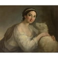 thumbnail image 2 of William Hoare of Bath 14x12 Gold Ornate Wood Frame and Double Matted Museum Art Print Titled - A Portrait of a Lady as Innocence, 2 of 4