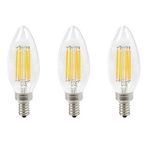 (3 pack) Dimmable LED Chandelier E12 Candelabra Bulb Warm White 2700K