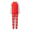 thumbnail image 4 of Conjunto de pijamas navideños familiares a juego con estampado de letras, renos y copos de nieve. Pijamas de vacaciones para papá, mamá y niños., 4 of 8