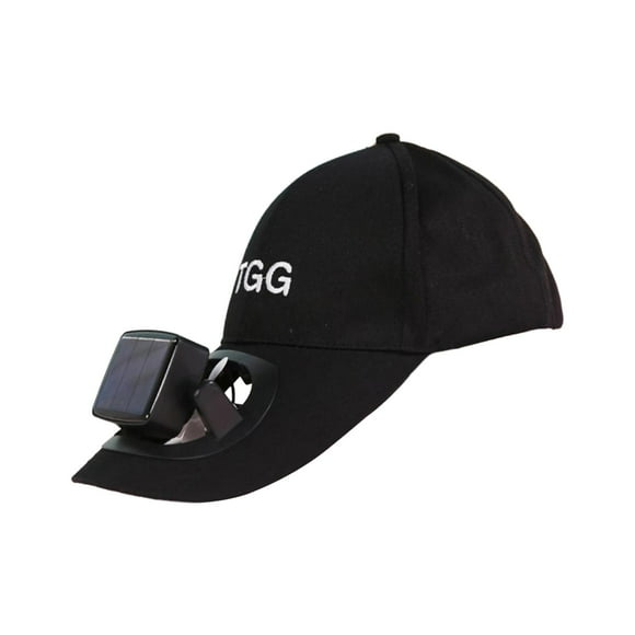 Sombrero de enfriamiento del ventilador Yuyangstore Sombreros de visera con ventilador Negro