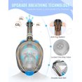 thumbnail image 2 of G2 Full Face Snorkel Mask with Latest Dry Top System,Foldable 180 Degree Panoramic View Snorkeling Mask with Camera Mount,Safe Breathing,Anti-Leak&Anti-Fog, 2 of 5