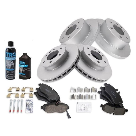 Front and Rear Brake Pad and Rotor Kit - Compatible with 2007 - 2012 Freightliner Sprinter 2500 2008 2009 2010 2011 2013 2014 2016