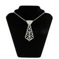 thumbnail image 2 of AYYUFE Women Vintage Rhinestone Inlaid Tie Long Necklace Wedding, 2 of 5