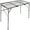 Silver, variant on REDCAMP Small Folding Grill Table for Outside,3 Heights Adjustable Lightweight Portable Metal Aluminum Outdoor Grill Table for Camping Picnic Cook BBQ