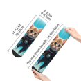 thumbnail image 2 of Salouo Underwater Diving Cat Pattern Unisex Middle Tube Socks,Middle-Finger Knee High Socks Over The Calf Tube Stocking Crew Stockings for Women and Men Tube Socks, 2 of 8