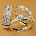 thumbnail image 3 of Om Jewels 2Ct Moissanite Round Cut Wrap Enhancer Band Ring Women 14K Yellow Gold Plated, 3 of 4