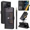 thumbnail image 3 of FOXDOCK Funda tipo Cartera para Xiaomi POCO X6 Pro – Cubierta de Cuero PU con Múltiples Ranuras, Bolsillo para Efectivo y Correa de Muñeca, 3 of 6