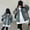 Blue, variant on Zecgelong Stylish Denim Jacket For Kids Boys And Girls Autumn Casual Coat With Lapel Collar