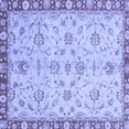 thumbnail image 1 of Ahgly Company Indoor Square Oriental Blue Traditional Area Rugs, 7' Square, 1 of 4