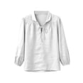 thumbnail image 4 of Endives Womens Tops Tie Up Blouse Casual Top Elegant Loose Ladies Shirts Thin Breathable Tops Spring Summer, 4 of 6