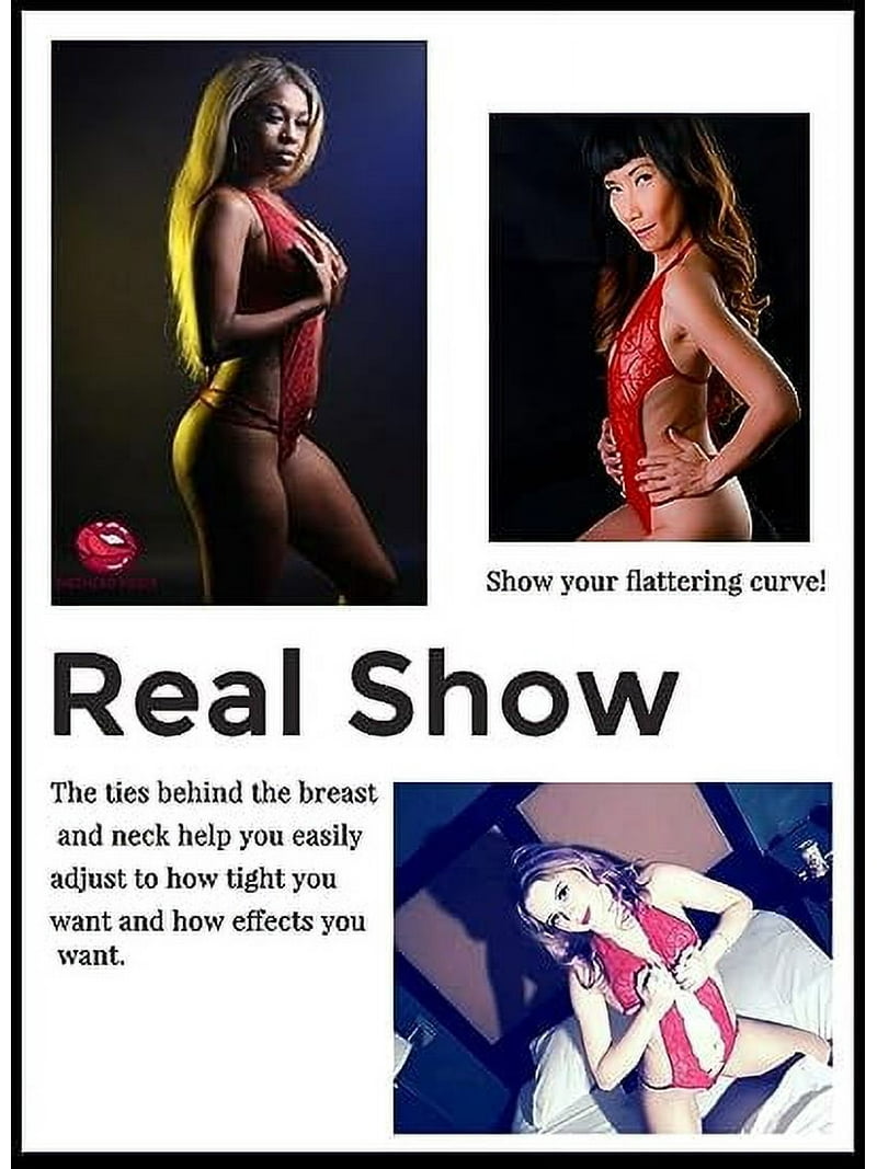 Chunoy Women Sexy Lingerie One Piece Lace Lingerie Bodysuit Deep V Teddy  Babydoll Nightgown Sleepwear
