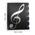 Sheet Music Folder for Piano Students, Waterproof PP Binder with Spiral ...