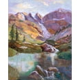 thumbnail image 2 of Oleson, Nanette 26x32 Gold Ornate Wood Framed with Double Matting Museum Art Print Titled - Western Vistas II, 2 of 4