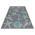 thumbnail image 3 of Ashore Nautical & Coastal Transitional Design Indoor/Outdoor Area Rug 7'10" x 10'2" - Gray/Blue, 3 of 5