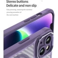 thumbnail image 5 of Case for iPhone 13,Full-Body Rugged Carbon Fibre Protective Clear Back Hybrid Magnetic with Wireless Charge Shockproof Protector Phone Case for iPhone 13,6.1 inch 2021 (Purple), 5 of 17