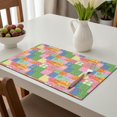 thumbnail image 6 of Placemat, Pioneer Flower Floral Print Pattern Place Mats Table Mat Set Of 2, PVC Washable Placemats for Party Kitchen Dining Decoration, 18x12 Inch, Fade Resistant, 6 of 6