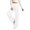 White, variant on Women's Drawstring Waist Textured Wide Leg Pants with Pockets for Casual & Loungewear White M