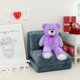 thumbnail image 2 of Oso de peluche HollyHome, 36 cm, morado, para niños, 2 of 7