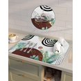 thumbnail image 4 of Brown Black Dish Drying Mat for Kitchen Counter, Super Absorbent Quick Dry Coffee Bar Mat Pad Thin Diatomaceous Sink Mat Non Slip Dish Drainer Mat 23.5x15.5 Gold Boho Geometric Abstract Eucalyptus, 4 of 6
