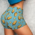 thumbnail image 3 of KLL Lemon Ice Cream Pattern Workout Shorts for Women Scrunch Short Gym Yoga Running Sport Active Exercise Fitness Shorts, 3 of 8