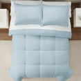 thumbnail image 3 of Serta Simply 3-Piece Clean Antimicrobial Light Blue Comforter Set, Full/Queen, 3 of 11