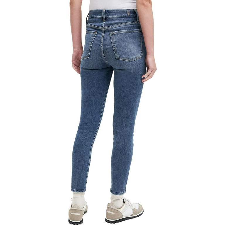7 for All Mankind Womens Aubrey Super High Waist Skinny Jeans Blue 24