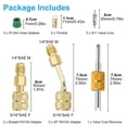 thumbnail image 2 of TAPDRA R410A Mini Split Adapter Set Brass Construction With Valve Core Remover Gaskets For HVAC Systems Refrigeration Services, 2 of 4