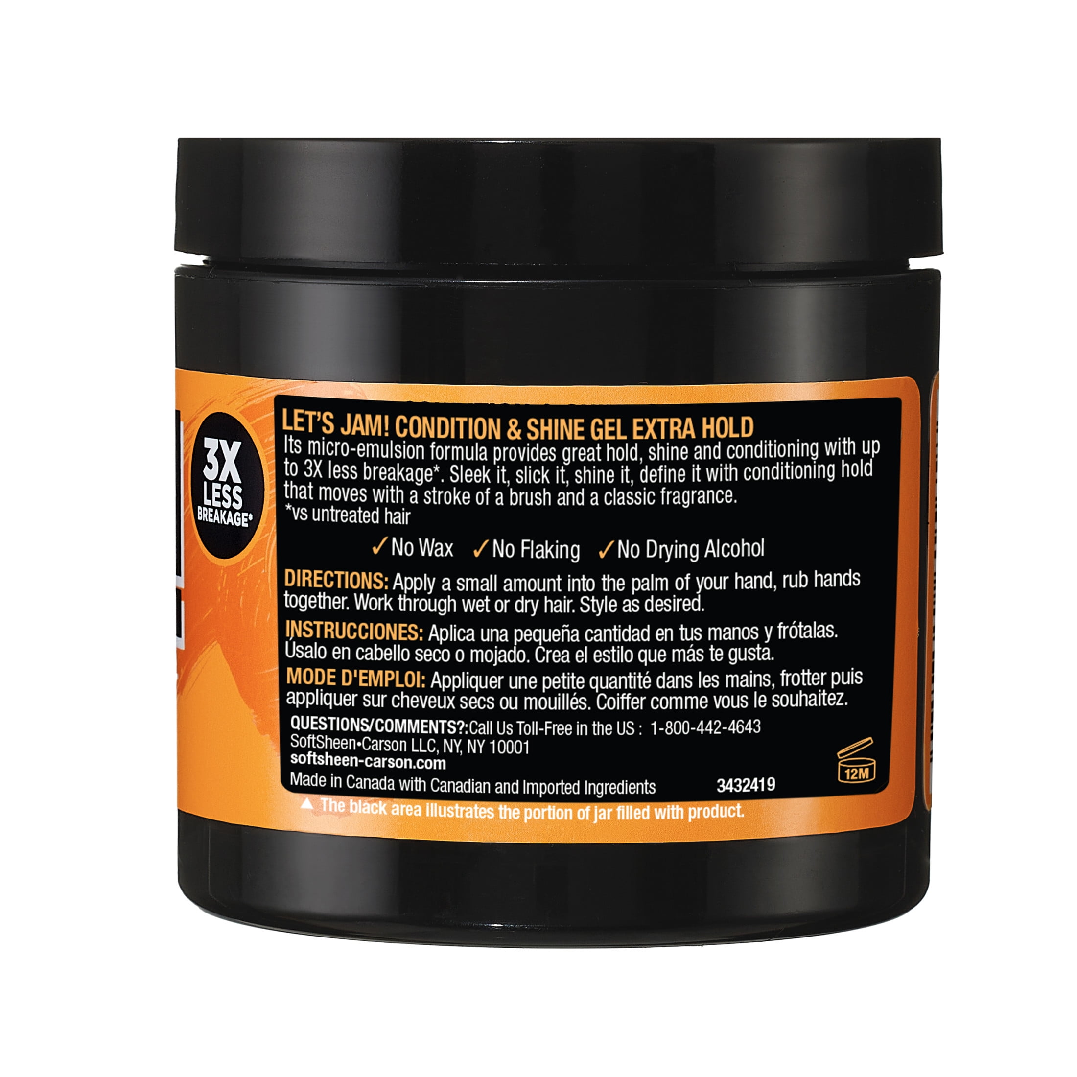 Softsheen Carson Let's Jam! Shine Enhancing Gel, Extra Hold