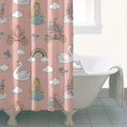 thumbnail image 4 of Swan Princess Castle Pattern Shower Curtain 36"x72" ,Bathroom Decorative Shower Curtains Set with 12 Hooks,Modern Waterproof Washable Shower Curtain, 4 of 6