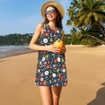 thumbnail image 3 of Easygdp Holiday Christmas Cookies para Vestido Transpirable de Mujer, Vestido Suelto de Manga Corta con Pliegues y Bolsillos para el Verano, 3 of 7