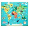 Melissa & Doug Round the World Travel Activity Rug (39 x 36 inches) - Wooden Car, Airplane, Boat, Passport with Stickers